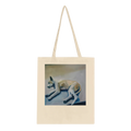"The Weary Stray" — an exhausted street dog finally at rest, Granada, Nicaragua, painted by Peta Kaplan, on a cotton tote bag